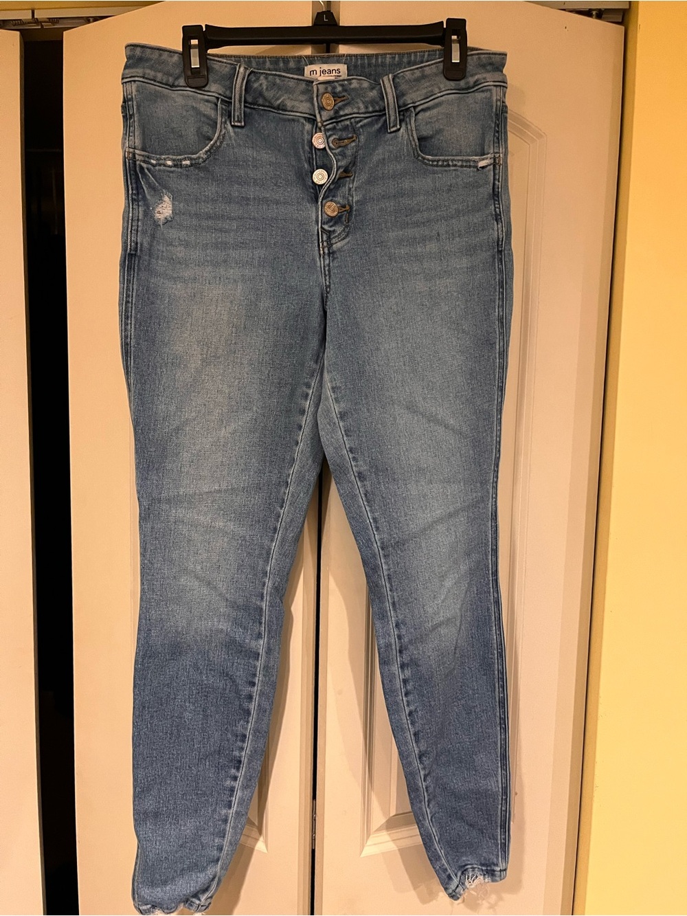 Maurices Light Blue Skinny Jeans with Button-Fly